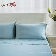 Juego de cama de textil de casa de fibra de bambú popular de los EE. UU. Con funda de almohada artesanal
